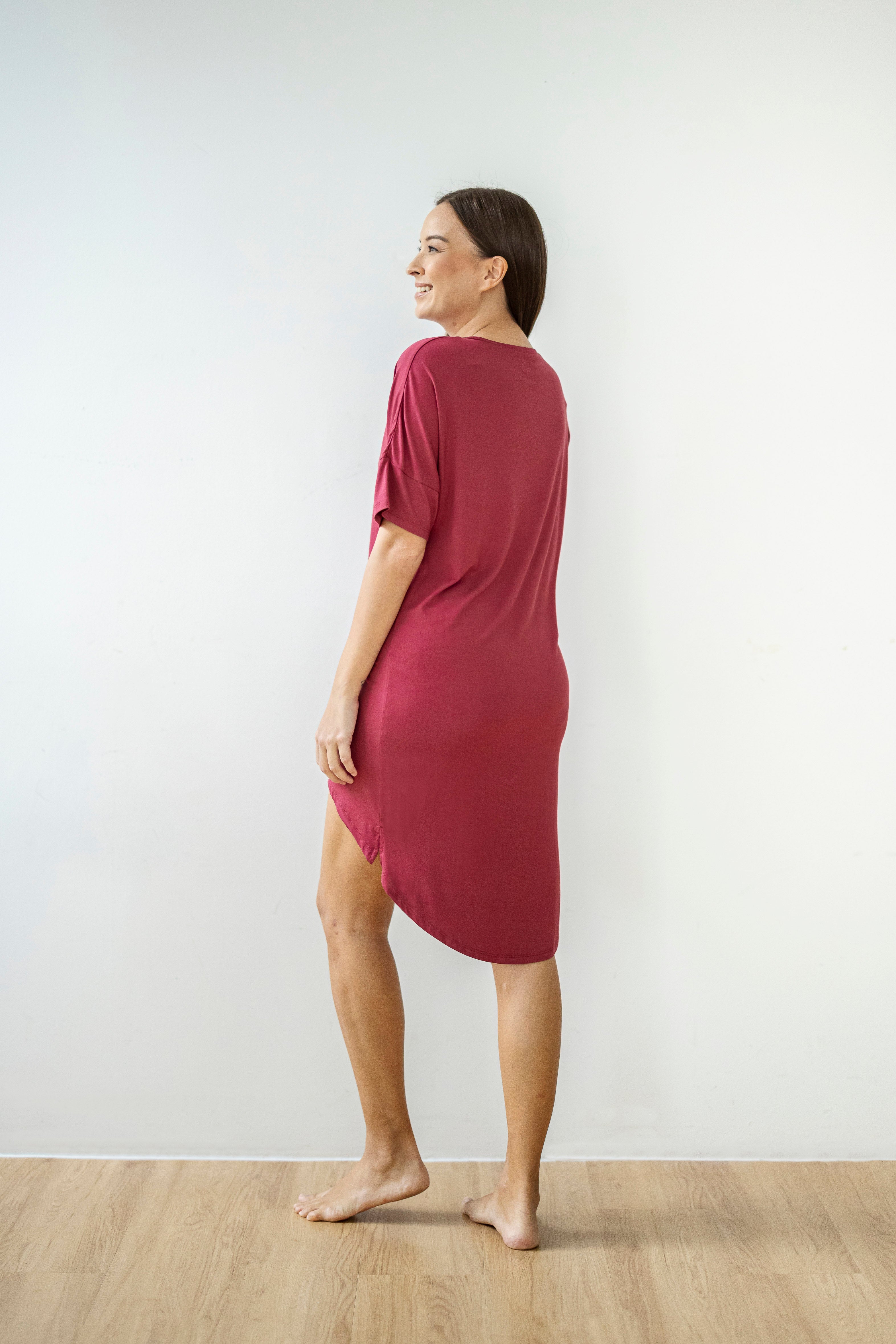 Mysa Lounge Dress in Burnt Sienna