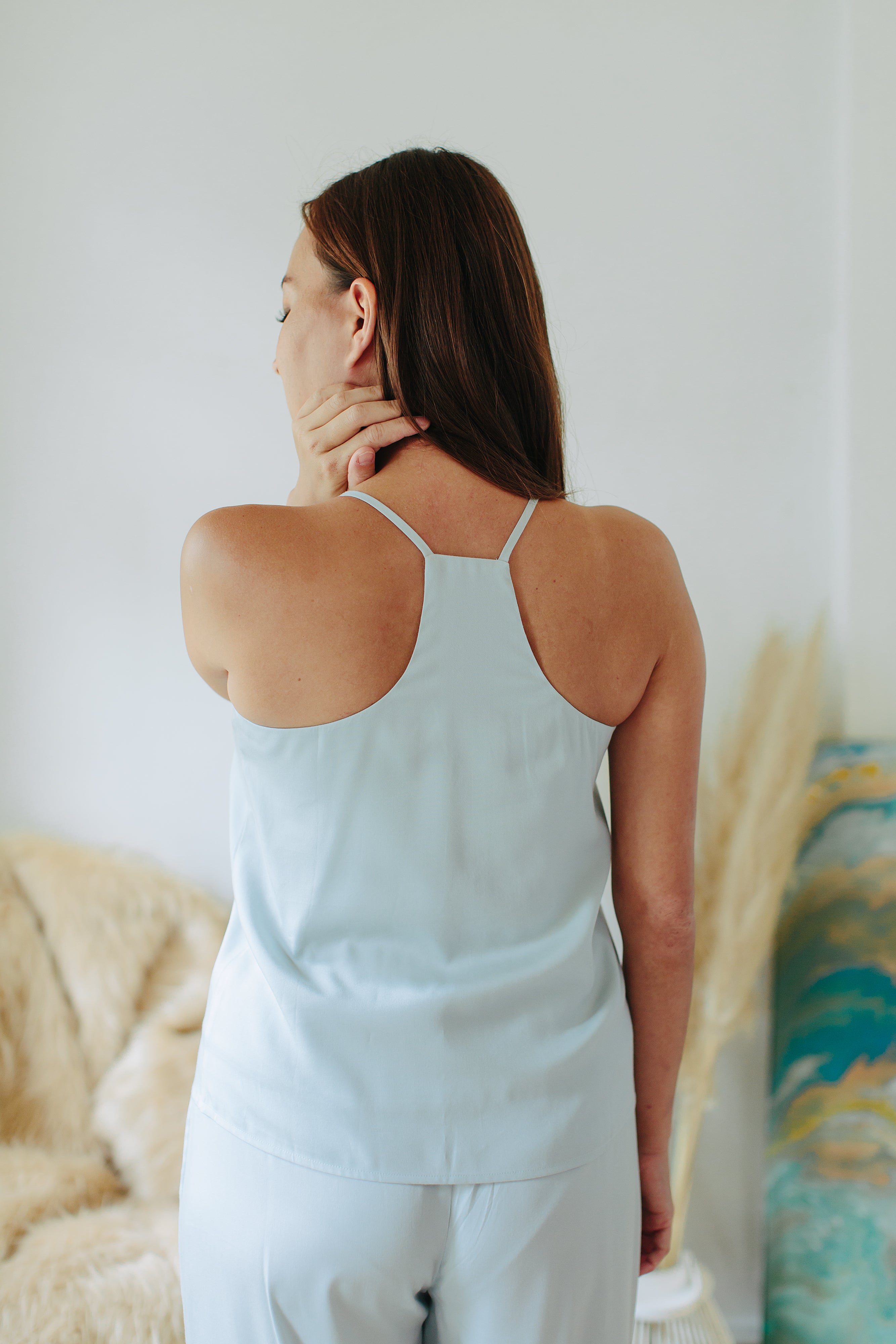 SIGNATURE RACERBACK CAMISOLE in Slate Blue