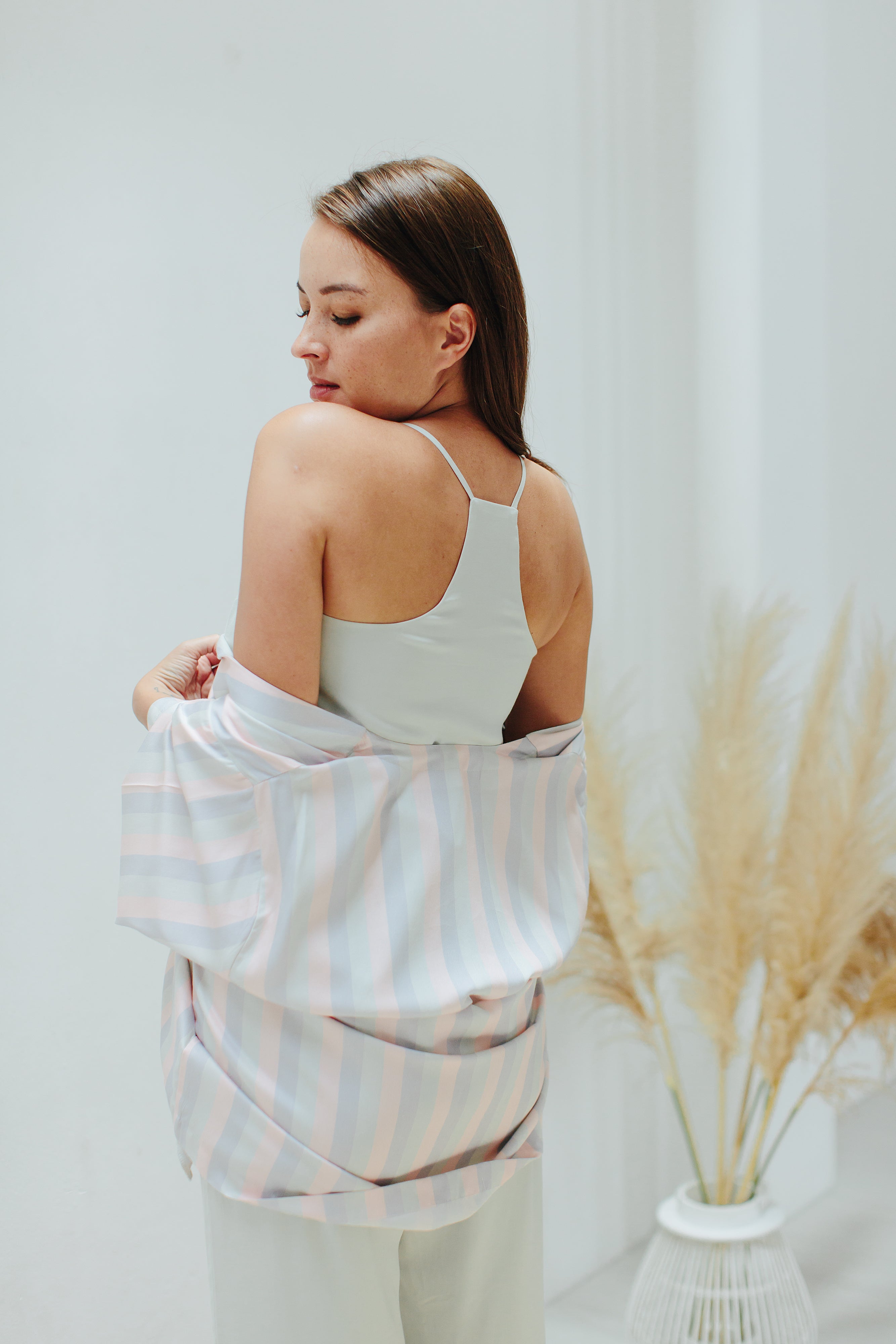 SIGNATURE CAMISOLE SET in Fair Jade