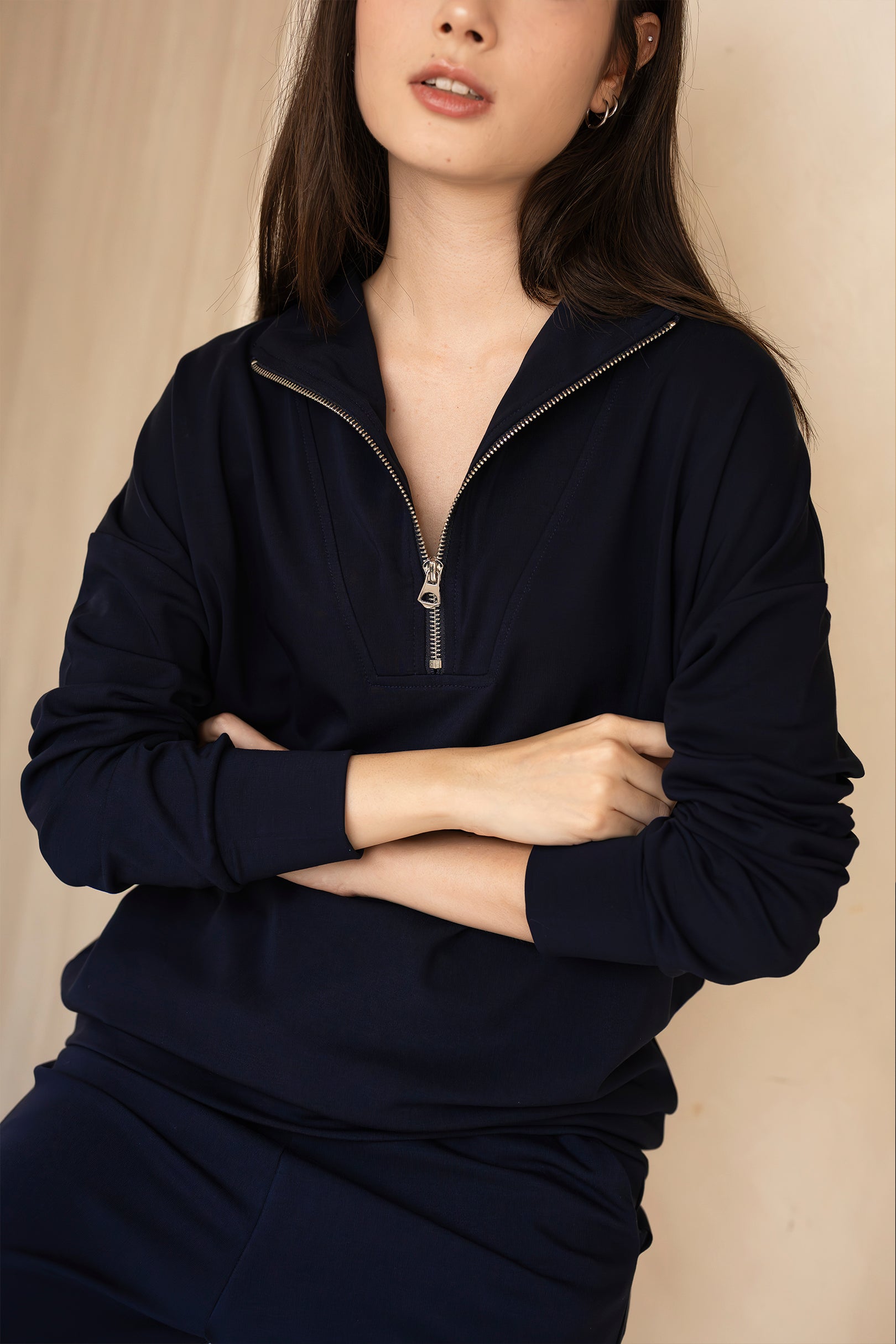 AirMode Half-Zip Set in Midnight Blue
