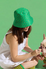 Load image into Gallery viewer, Selenight Co x Pat Law Reversible Bucket Hat in Carrot
