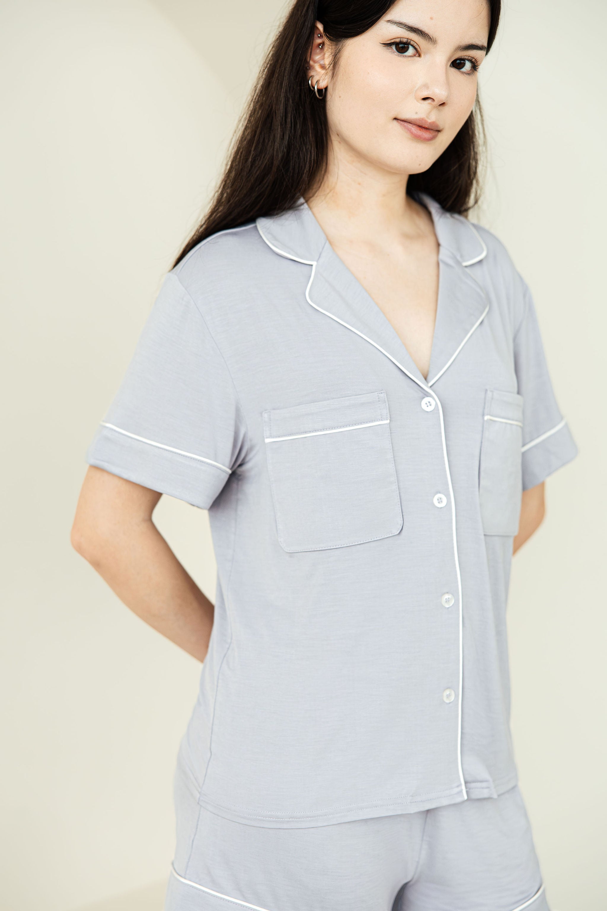 Signature CloudLined Pyjamas Set in Lilac Grey