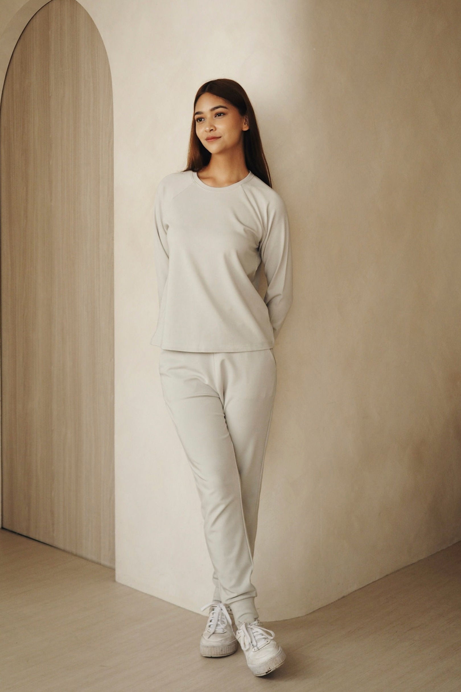 AirMode Pullover Crew in Mineral Grey