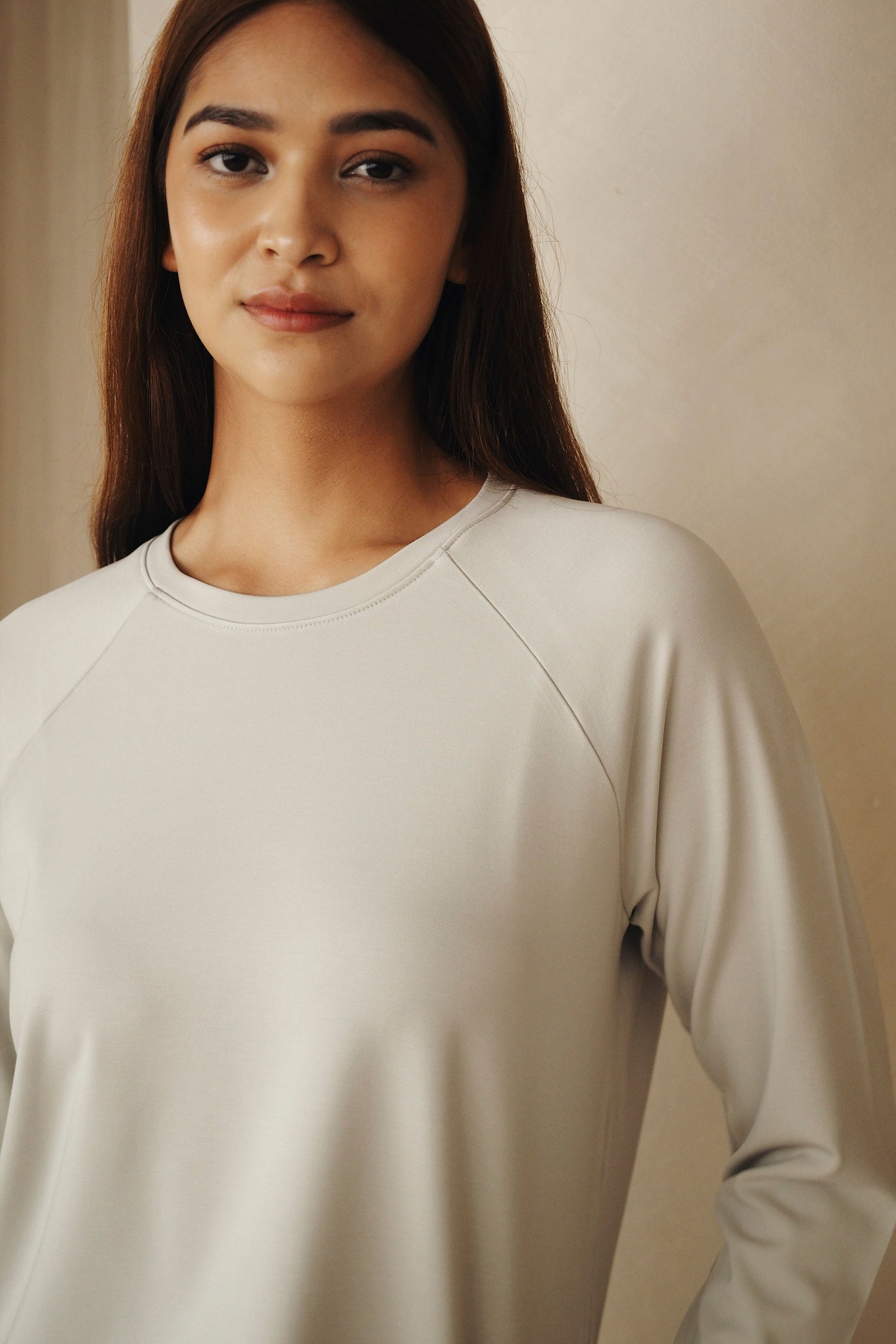 AirMode Pullover Crew in Mineral Grey