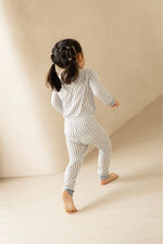 Load image into Gallery viewer, Kids Long Pyjamas Set in Blue Stripes
