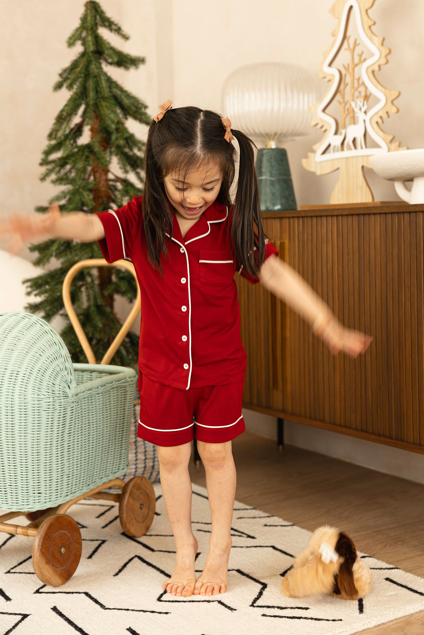 Mini Signature Pyjamas Set in Merah Putih