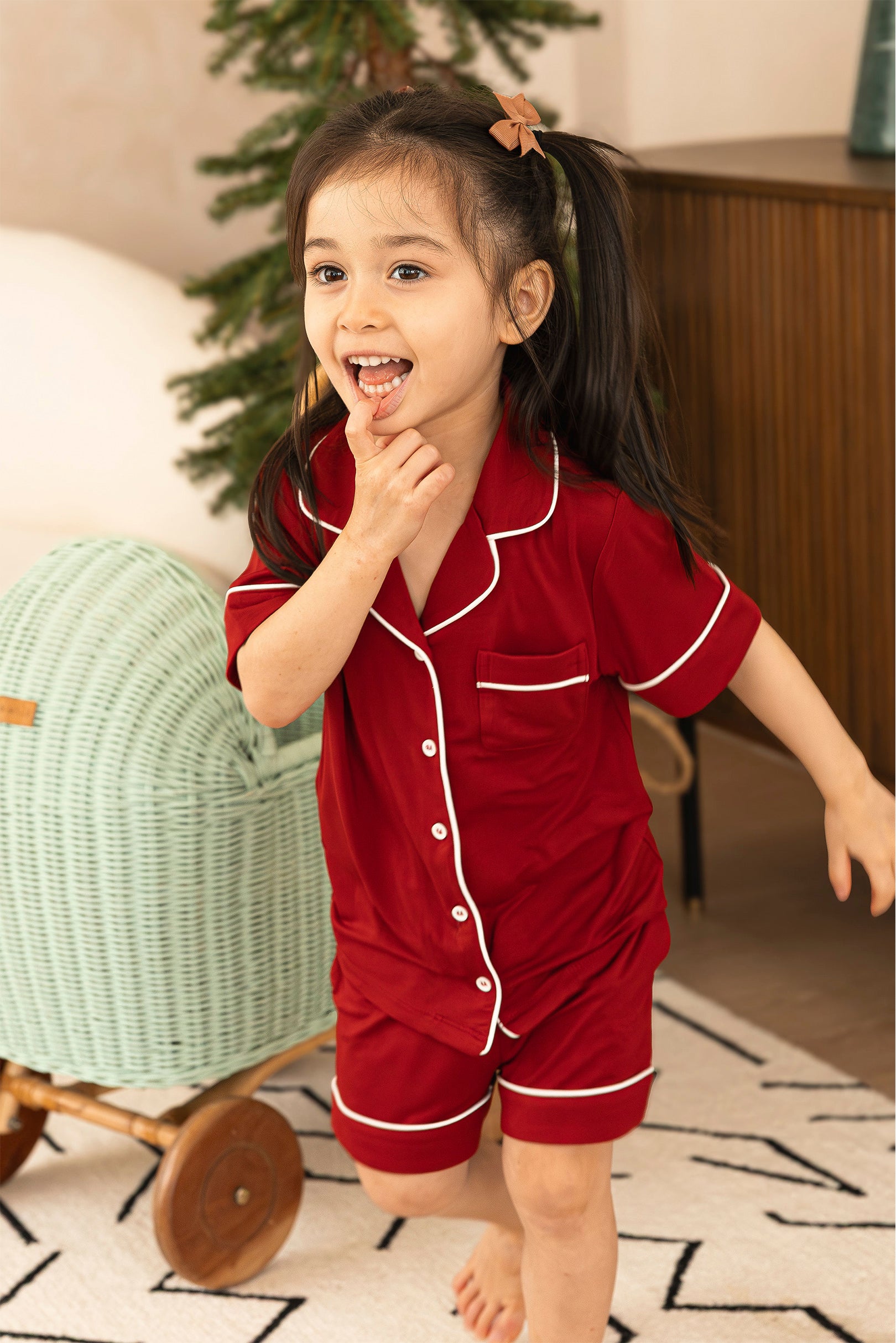 Mini Signature Pyjamas Set in Merah Putih