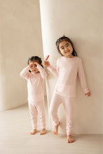 Load image into Gallery viewer, Kids Long Pyjamas Set in Pink Stripes
