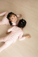 Load image into Gallery viewer, Kids Long Pyjamas Set in Pink Stripes
