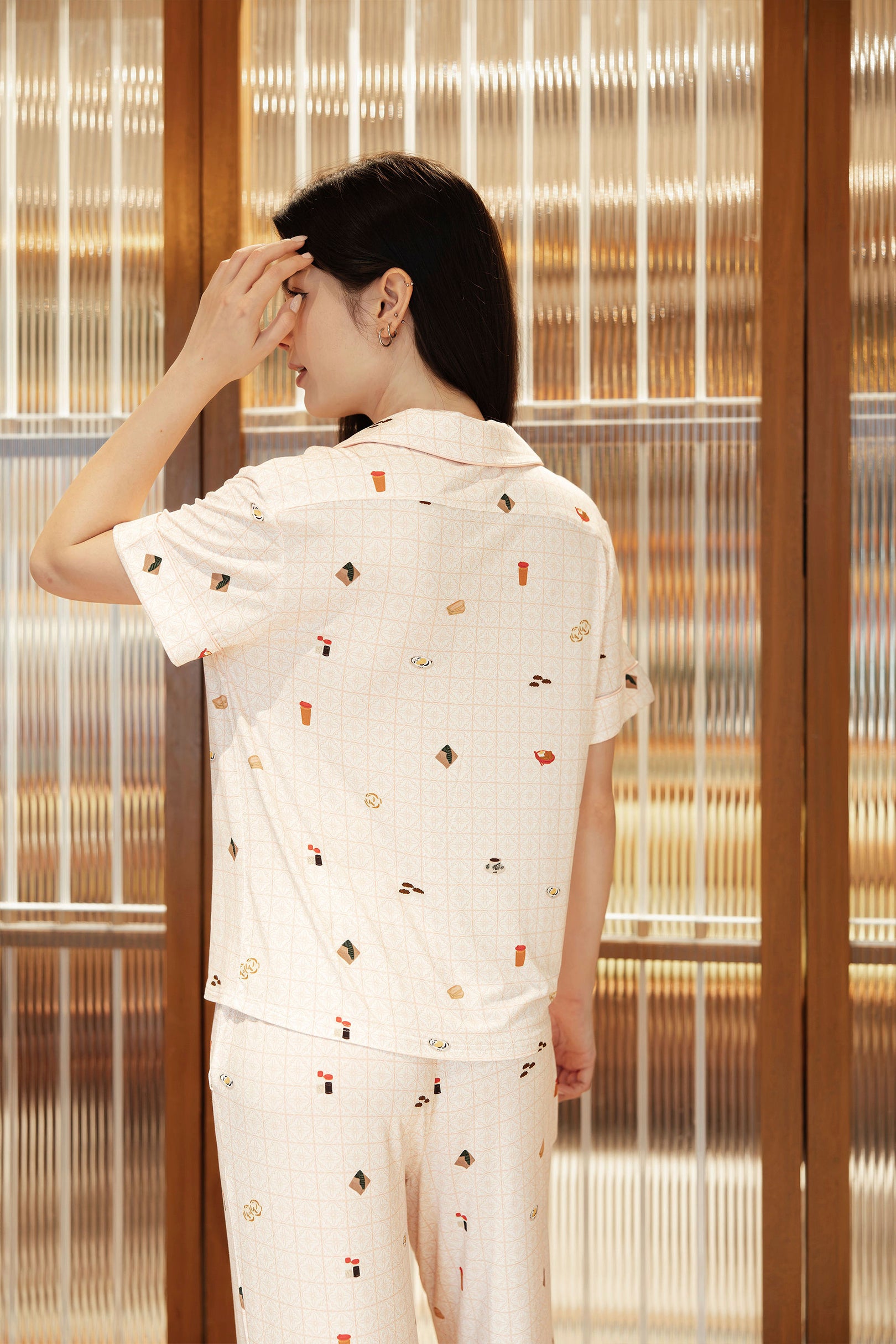 Signature Pants Set in Kopitiam Blush