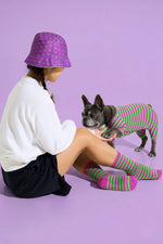 Load image into Gallery viewer, Selenight Co x Pat Law Crew Socks in Eggplant
