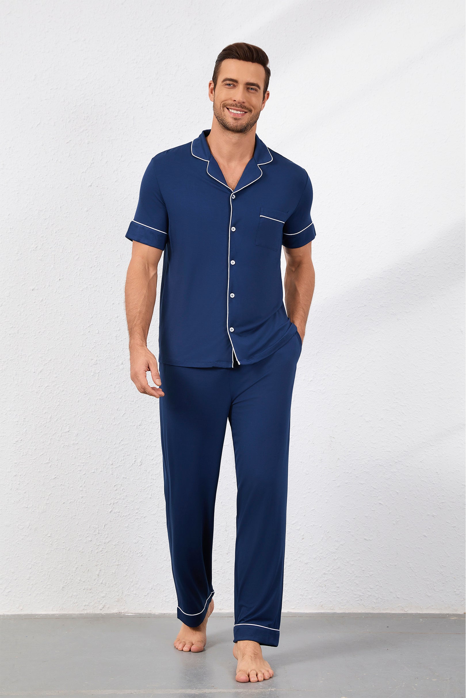 Men's Signature Pants Set in Midnight Blue