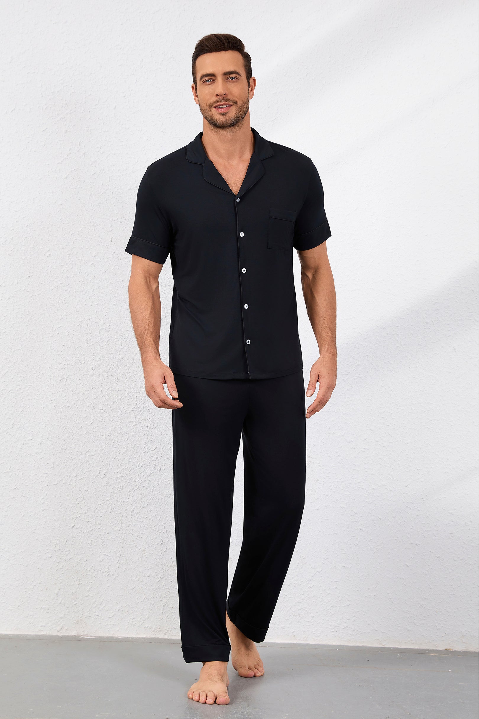 Men's Signature (Pants Set) Pyjamas Top in Noir
