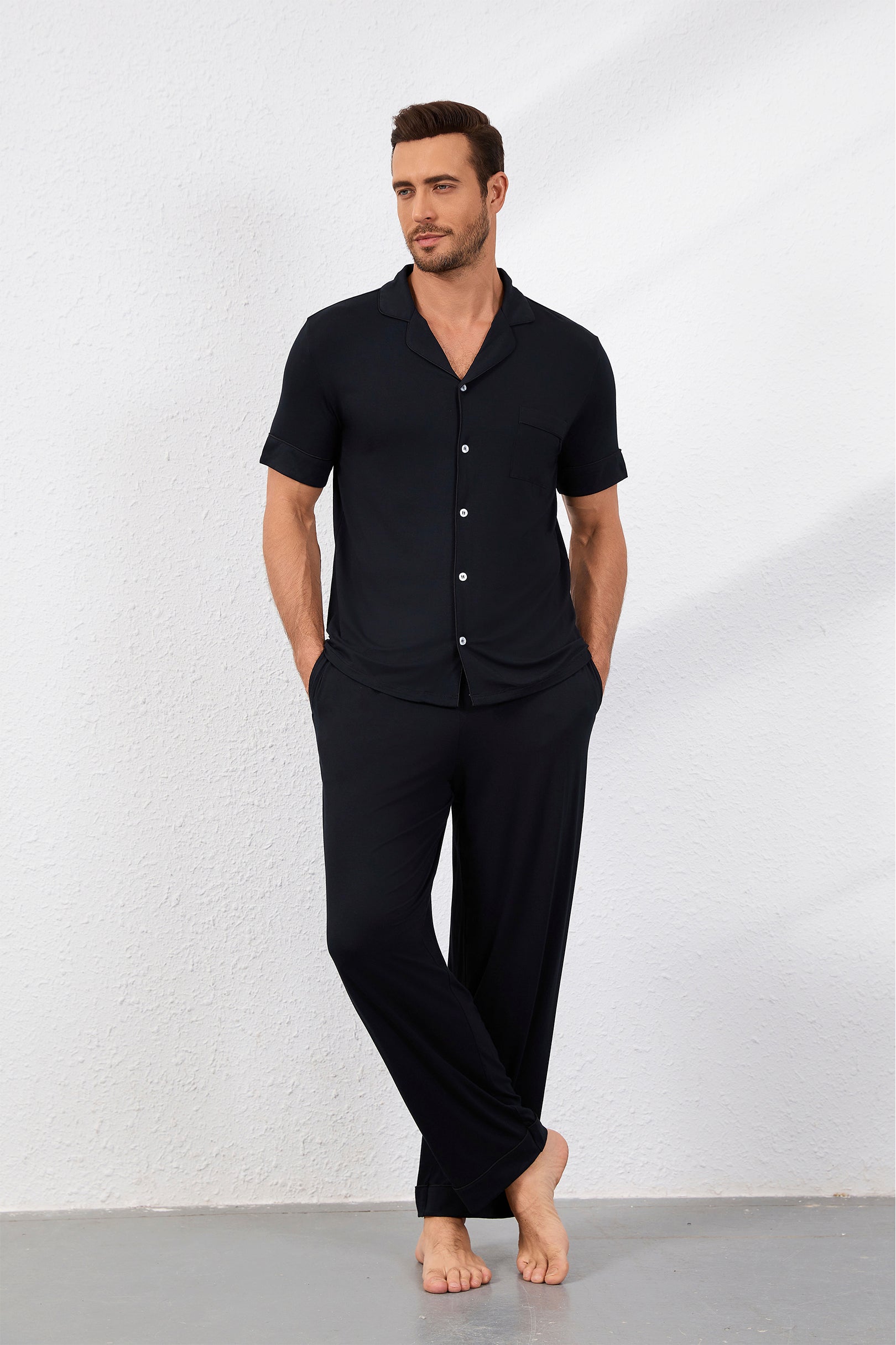 Men's Signature Pants Set in Noir