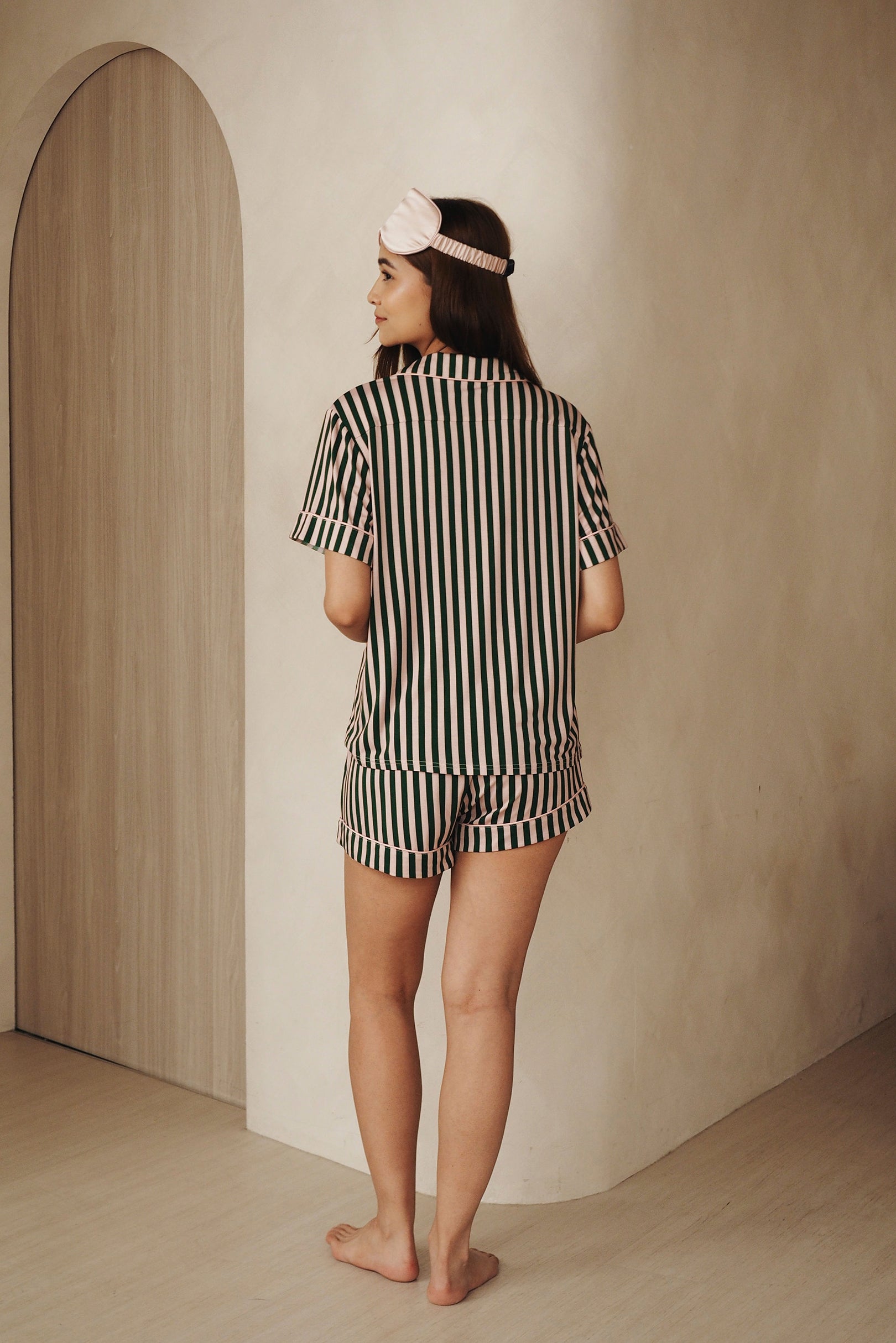 Signature Pyjamas Set in Holiday Stripes