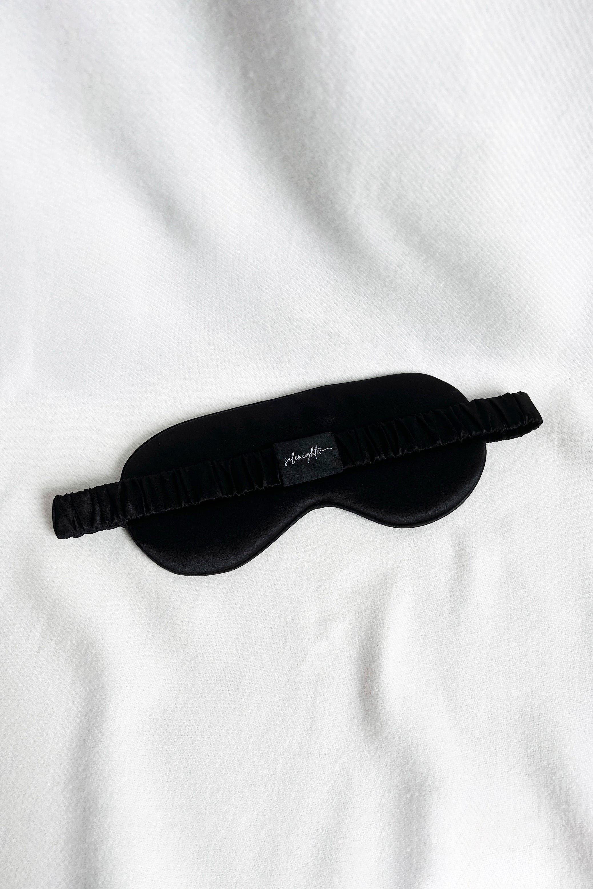 Mulberry Silk Sleep Eye Mask in Noir
