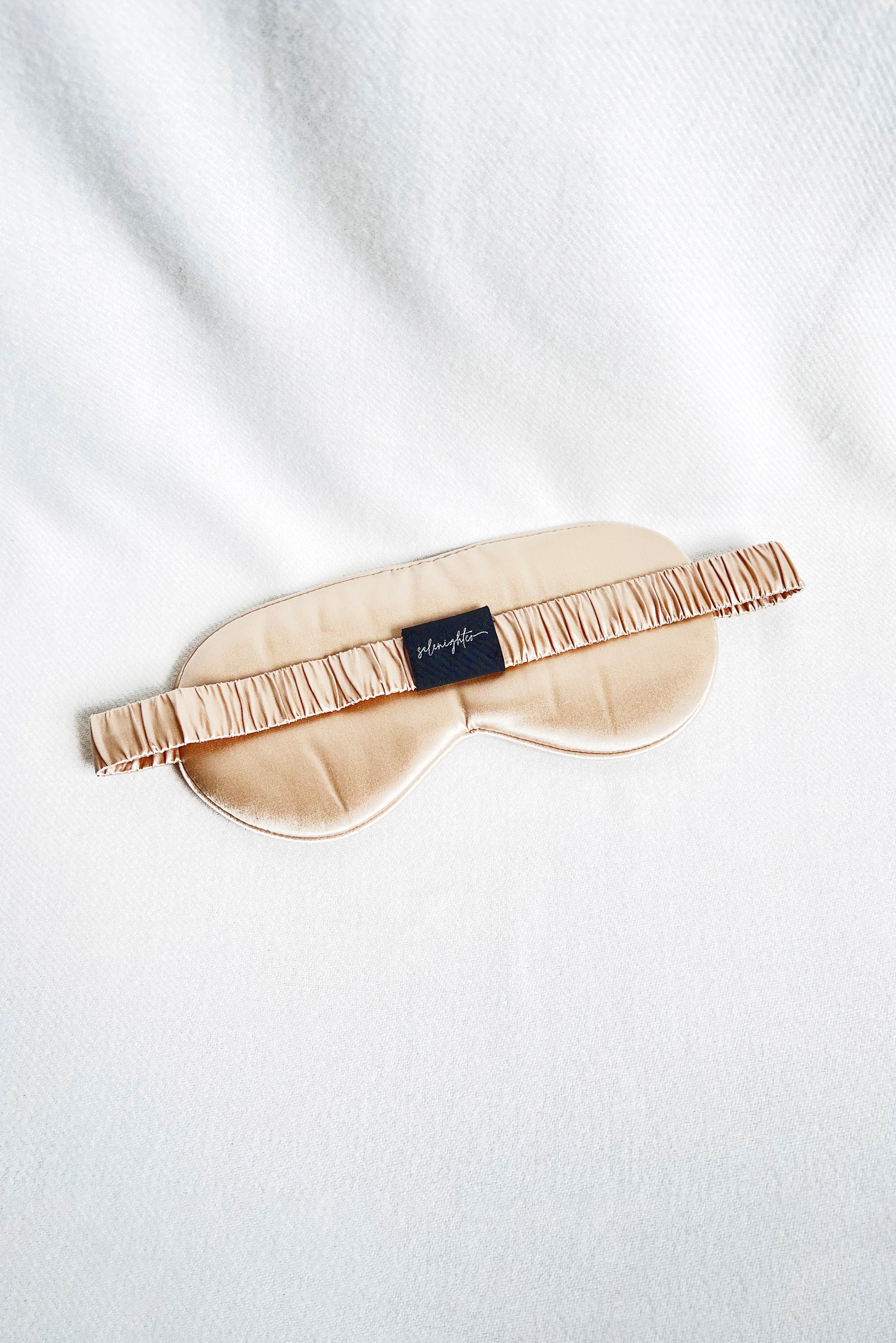 Mulberry Silk Sleep Eye Mask in Champagne