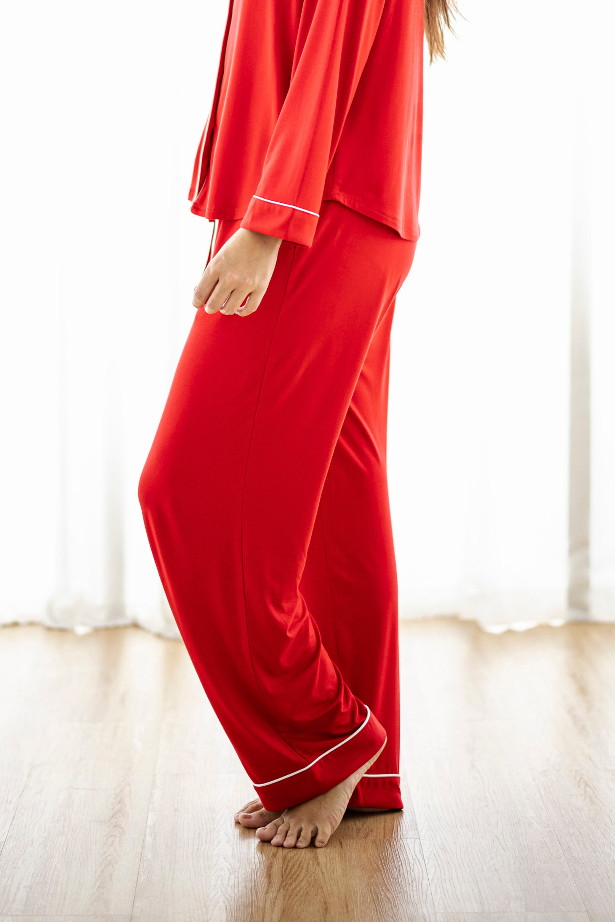 Signature Long Pyjamas Pants in Scarlet Red